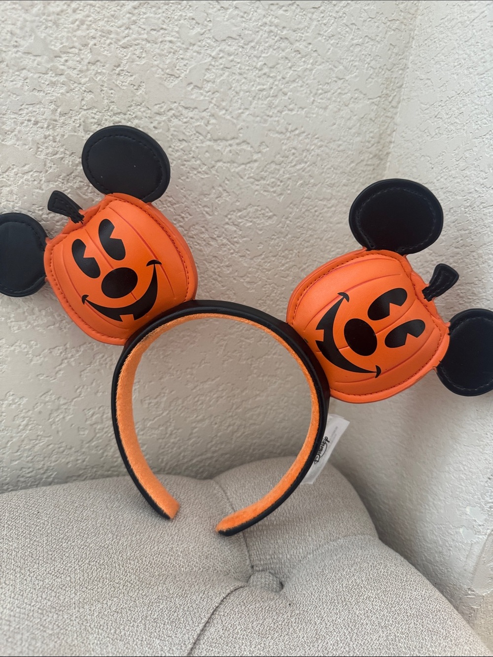 Disney Orange Jack-O'-Lantern Mickey Ear Headband